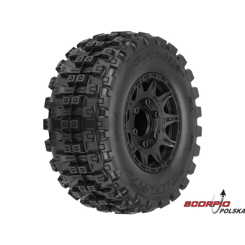 PRO-LINE koło 2.8", opona Badlands MX28 Belted, felga Raid H12 czarna (2)