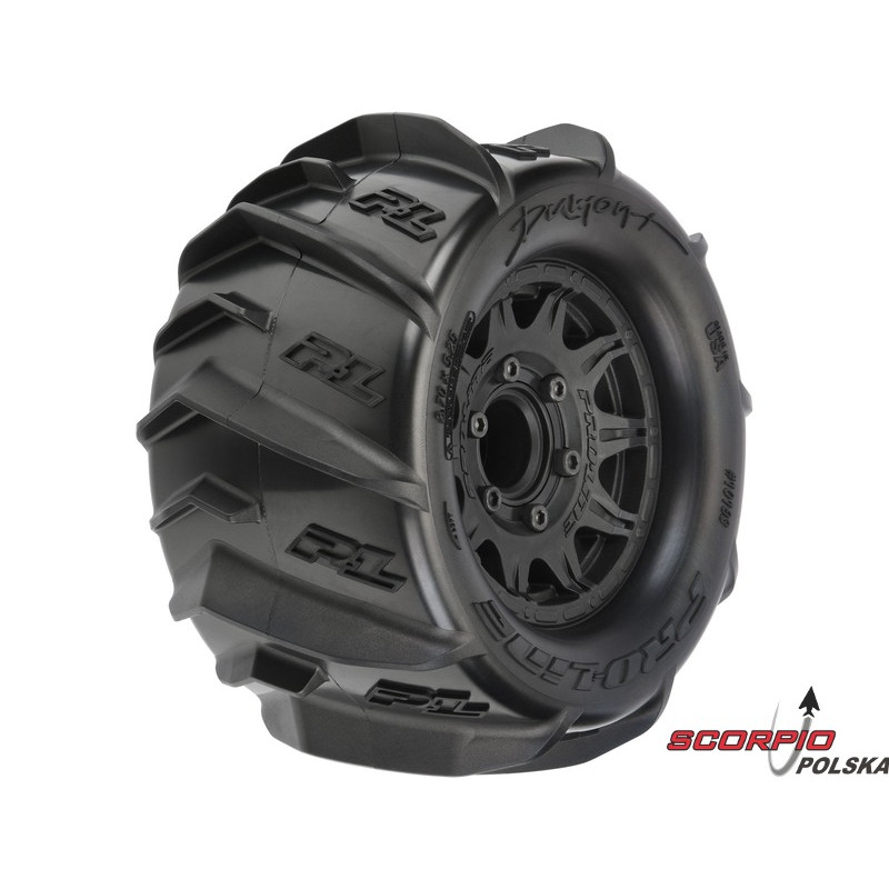 PRO-LINE koło 2.8", opona Dumont, felga Raid H12 czarna (2)