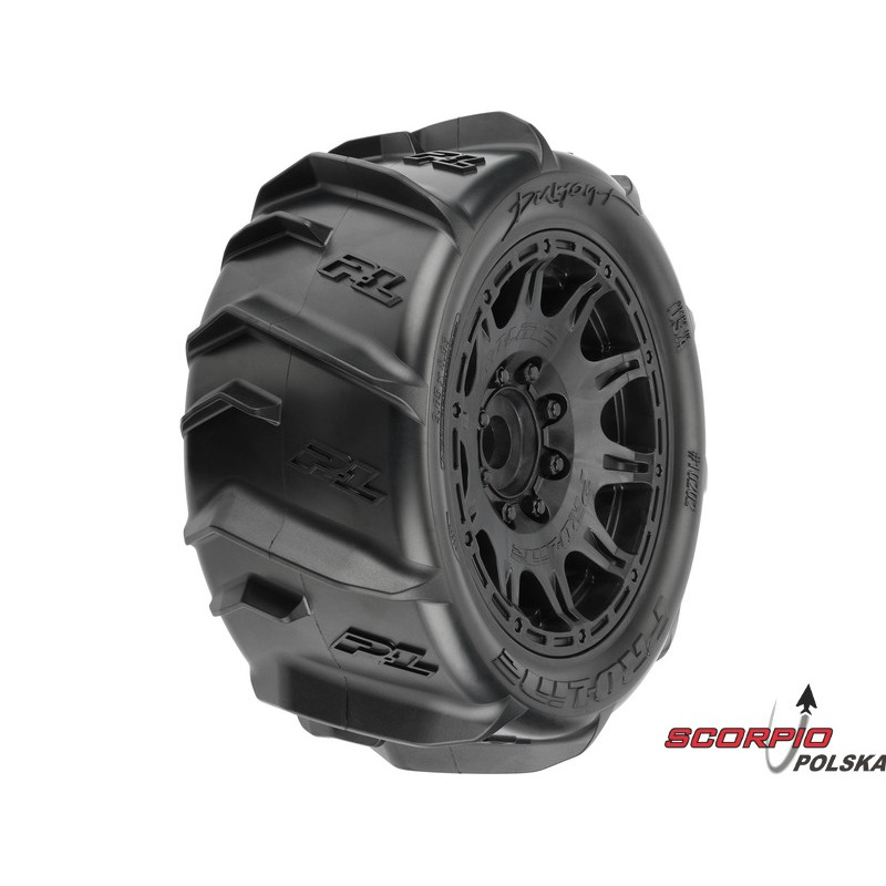 PRO-LINE koło 5.7", opona Dumont Sand/Snow, felga Raid H24 (2)