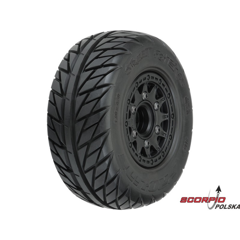 PRO-LINE koło 2.2/3.0", opona Street Fighter, felga Raid H12 czarna (2)