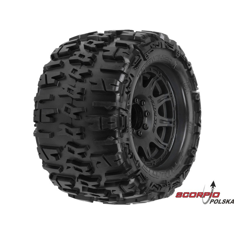 PRO-LINE koło 3.8", opona Trencher X, felga Raid H17 czarna (2)