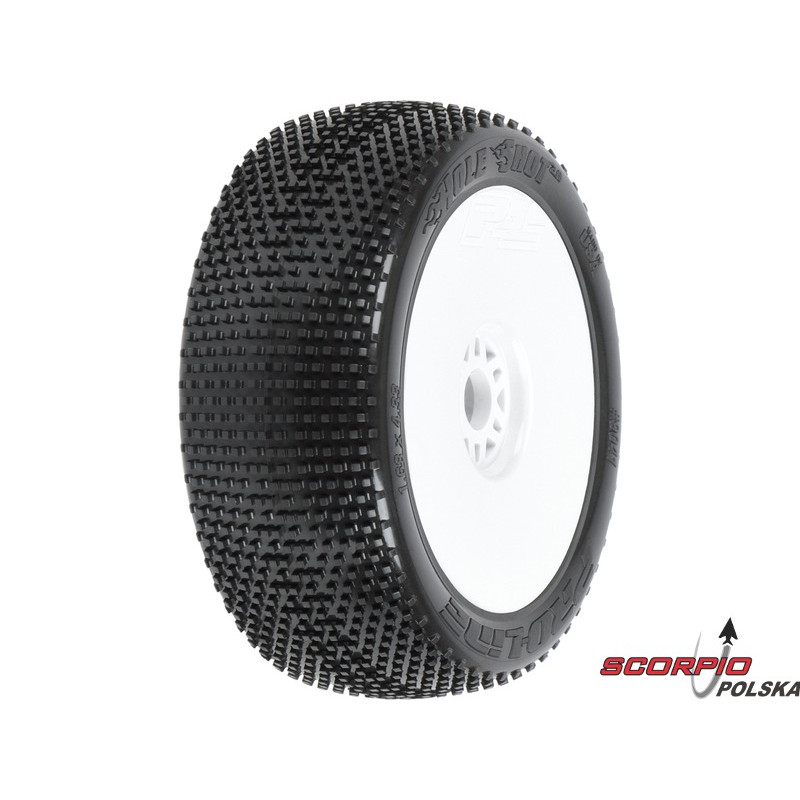 PRO-LINE kolo 3.3", opona Hole Shot 2.0 S3 Buggy, felga H17 biała (2)