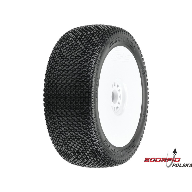PRO-LINE kolo 3.3", opona Slide Lock S3 Buggy, felga H17 biała (2)