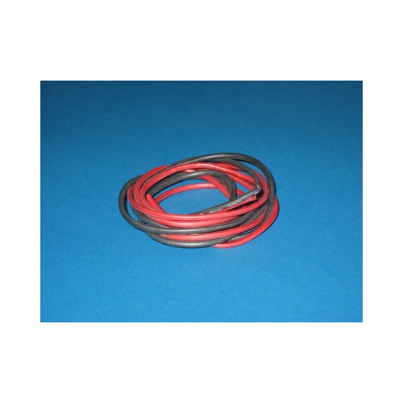 Przewód silikonowy 0.5mm² (czarny + czerwony) 1mb