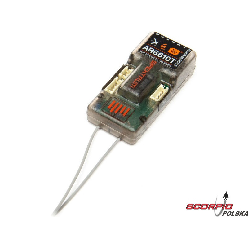 SPEKTRUM odbiornik AR6610T DSM2/DSMX 6CH z telemetrią
