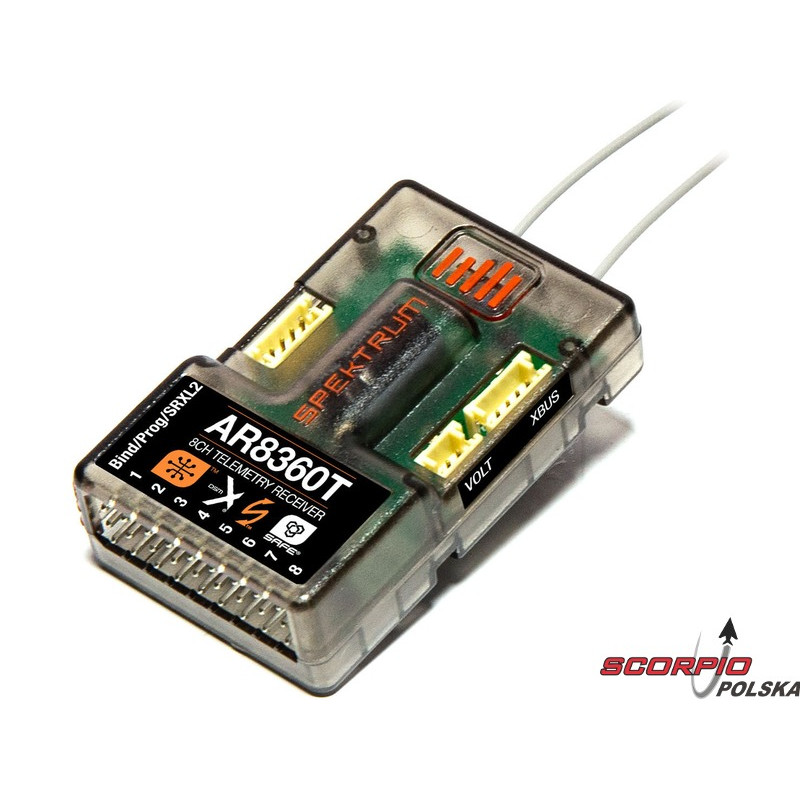 SPEKTRUM odbiornik AR8360T AS3X/SAFE z telemetrią