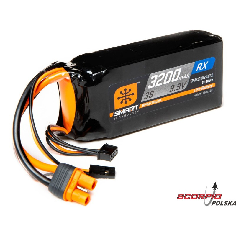 SPEKTRUM Smart LiFe 3200mAh 3S 9.9V Rx IC3