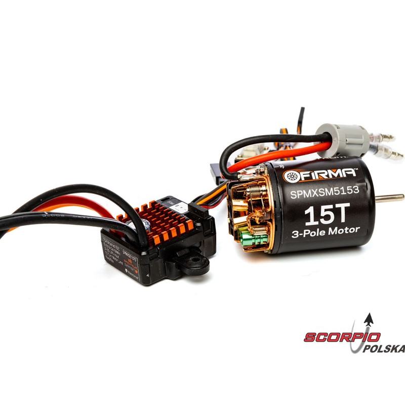 SPEKTRUM silnik szczotkowy Firma 540 15T + 70A Smart regulator 2-3S, IC3