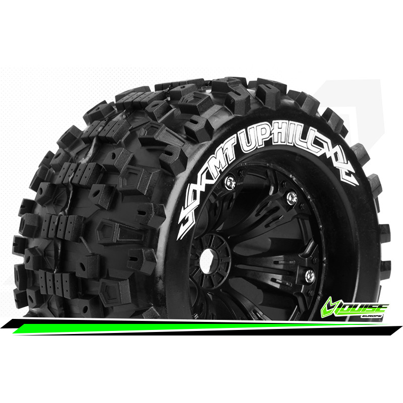LOUISE RC Koła 2szt. MT-UPHILL 1/2'' OS Tire Set Mounted 3.8 Wheels - Hex 17mm