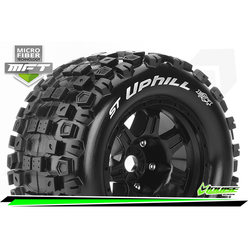 LOUISE RC Koła 2szt. ST-UPHILL 1/2'' OS Tire Set Mounted Sport Black 3.8 Bead Style Wheels - Hex 17mm