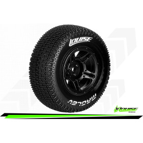 LOUISE RC Koła 2szt. SC-MAGLEV Tire Set Mounted Soft Black Wheels - Hex 12mm