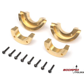 AXIAL obciążenie zwrotnic, mosiądz 5.2g/9.2g (4): SCX24, AX24