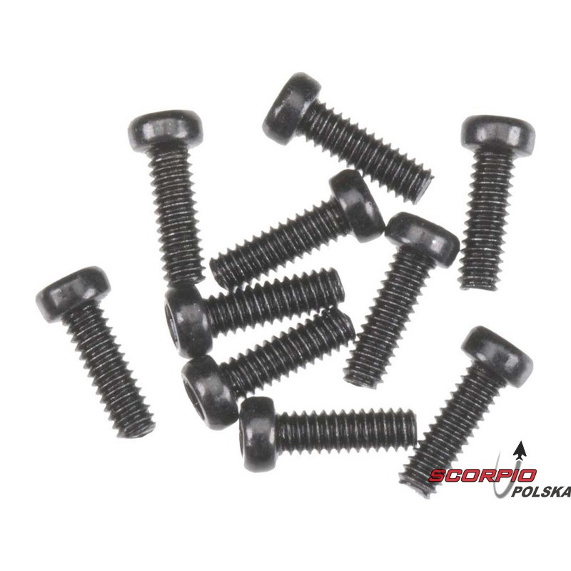 AXIAL AXA013  Śruba CH M2x6mm czarna (10)
