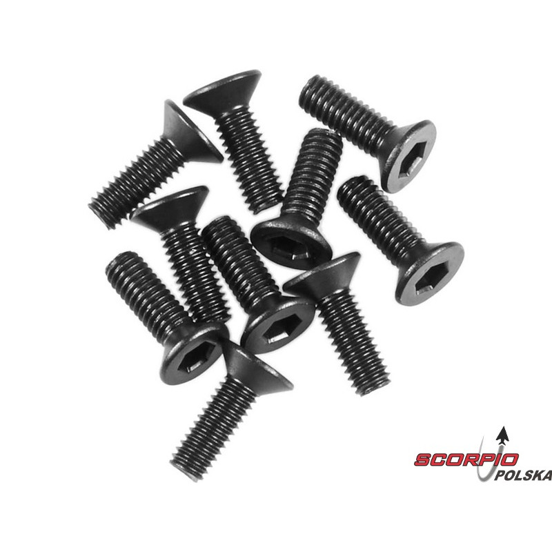 AXIAL AX31372 Śruba FH M2.6x8mm czarna (10)