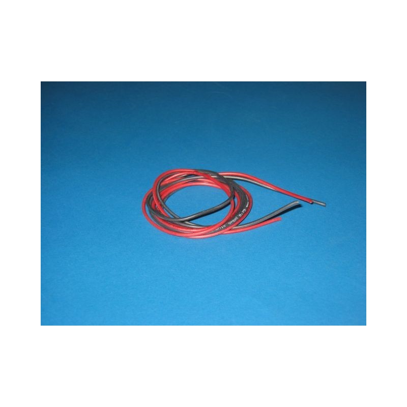 Przewód silikonowy 5mm² (czarny + czerwony) 1mb
