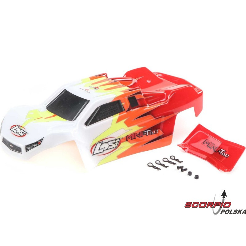 Losi Karoseria czerwono/biała: Mini-T 2.0