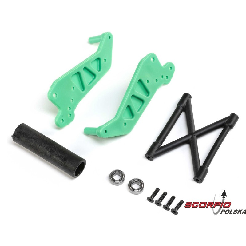 Losi zestaw wheelie, zielony: LMT