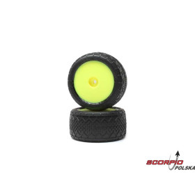 Losi koło BK Bar, tylne, żółta felga (2): Mini-B
