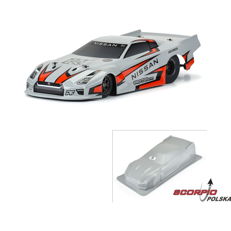 PROTOform karoseria 1:10 Nissan GT-R R35 Pro szara: Drag Car