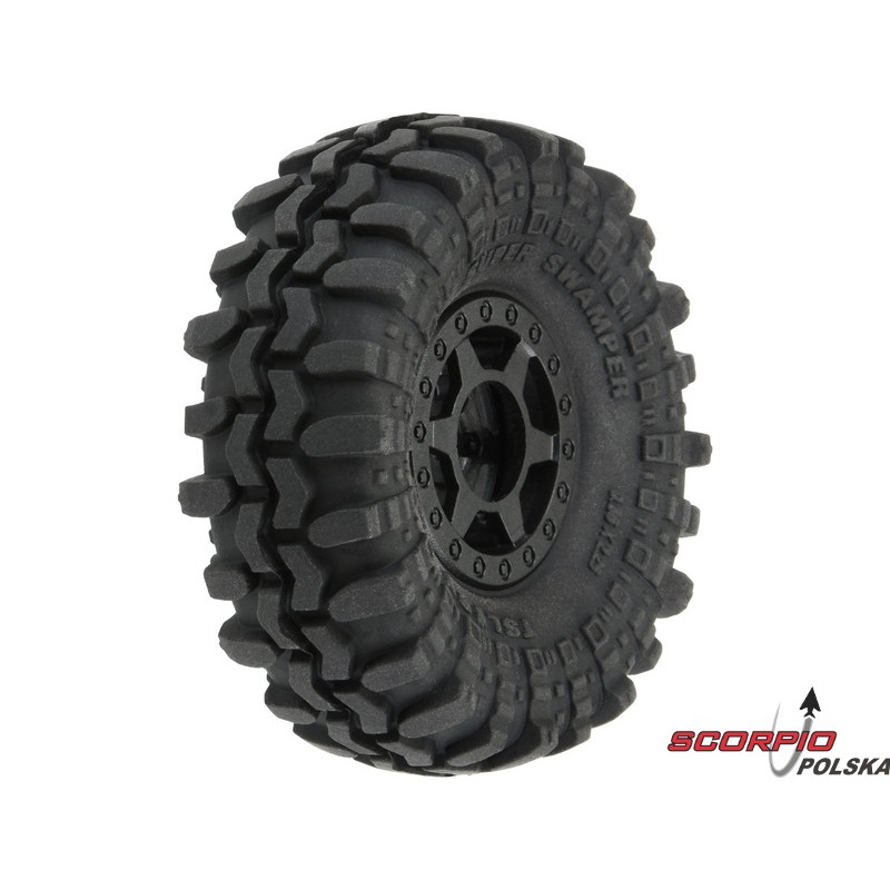 PRO-LINE koło 1.0" 1:24, opona Interco Super Swamper, czarna felga H7 (4)