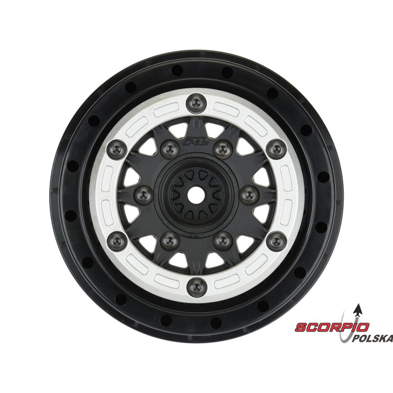 PRO-LINE felga 2.2"/3.0" Raid bead lock H12/H14mm SC srebrno/czarna (2)