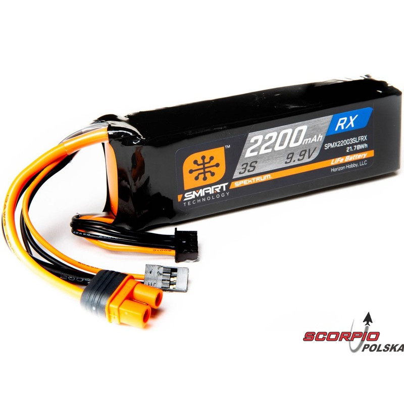 SPEKTRUM Smart LiFe 2200mAh 3S 9.9V Rx IC3