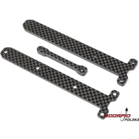 TLR wsporniki drążków podwozia węglowe, 1.5&3.5mm: 22X-4