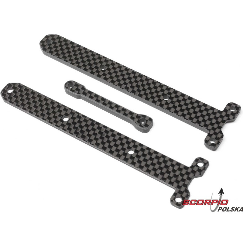 TLR wsporniki drążków podwozia węglowe, 1.5&3.5mm: 22X-4