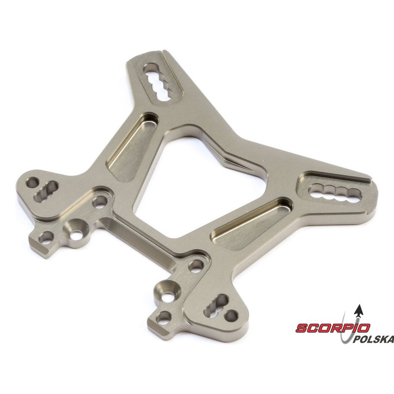 TLR 8X: Wieża amortyzatorów przednia, aluminium