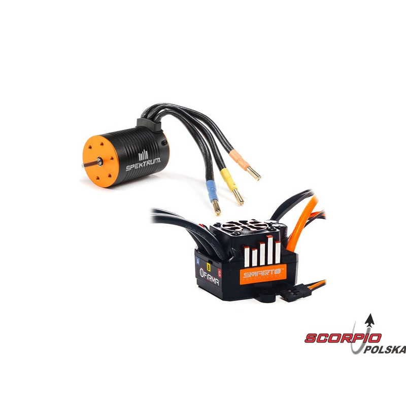 SPEKTRUM silnik trójfazowy Firma 6500obr/V, regulator 100A Smart