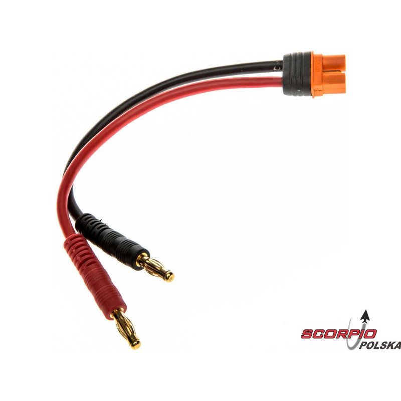 SPEKTRUM kabel zasilania ładowarek Smart - IC3 akumulatora z banankami 15cm 13 AWG