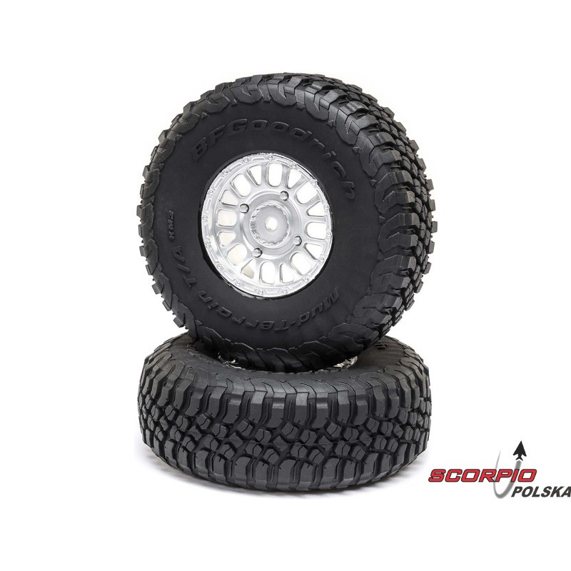 Losi koło z oponą BFG KM3 2.2/3.0, felga satyna H12 (2): RZR Rey