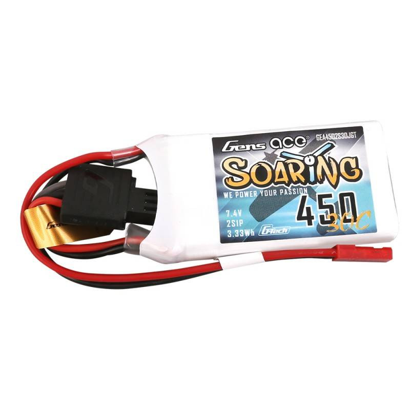 GENS ACE Akumulator LiPo Soaring 450mAh 7,4V 30C 2S1P JST G-Tech