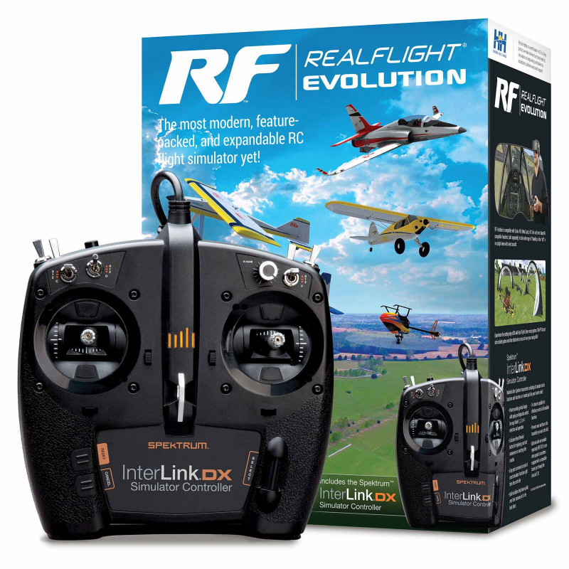 Symulator lotu REALFLIGHT Evolution RC + Sterownik InterLink DX