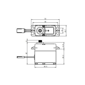 SAVOX Serwo bezszczotkowe Standard SW-1210SG+ HV IP67 71g (37kg/0,12sec/8,4V)