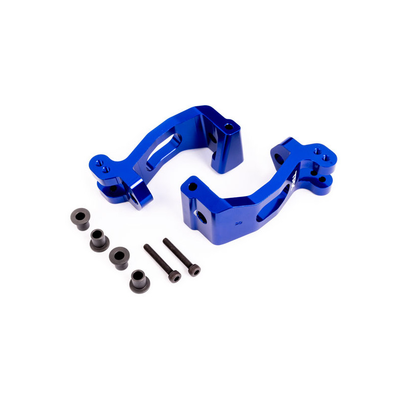 TRAXXAS Aluminiowe mocowania zwrotnic / C-Hub 2szt. do Sledge (niebieskie)