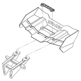 TRAXXAS Aluminiowy element mocowania spojlera do Sledge (zielony)