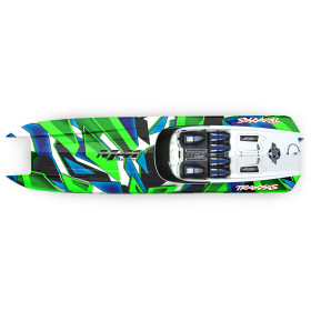 Łódź wyścigowa TRAXXAS DCB M41 Widebody + Stablilizacja TSM + TQ (zielona)