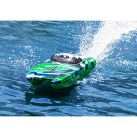Łódź wyścigowa TRAXXAS DCB M41 Widebody + Stablilizacja TSM + TQ (zielona)