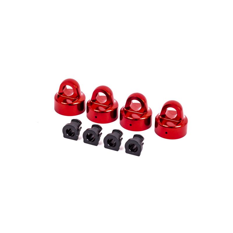 TRAXXAS Aluminiowe nakrętki amortyzatorów GT-Maxx shocks (Czerwone)