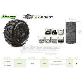 LOUISE Koła 2szt. X-ROWDY MFT 1/5 Sport Hex 24mm - TRAXXAS X-Maxx