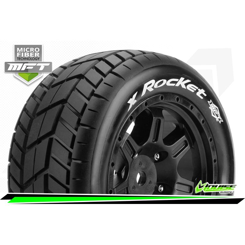 LOUISE Koła 2szt. X-ROCKET MFT 1/5 Sport Hex 24mm - ARRMA Kraton 8S / Outcast 8S