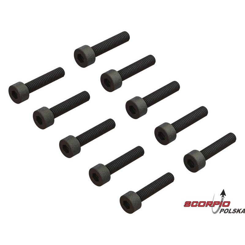Arrma śruba imbus M2.5x12mm CH (10)
