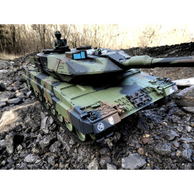 HENG LONG Czołg German Leopard 2A6 1/16 V7.0 2.4GHz (działko ASG/dźwięk/dym)