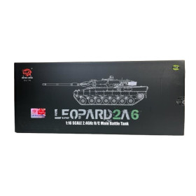 HENG LONG Czołg German Leopard 2A6 1/16 V7.0 2.4GHz (działko ASG/dźwięk/dym)