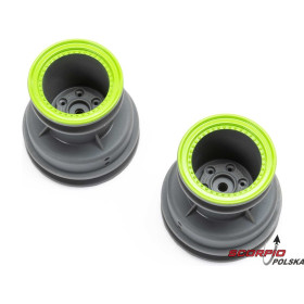 Losi felga MT jasno szara, beadlock zielony (2): Mini LMT