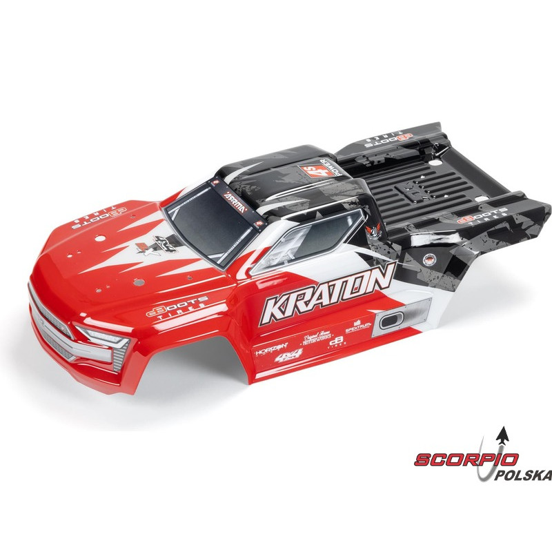 Arrma karoseria czerwona/czarna: Kraton 4x4