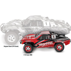 TRAXXAS Auto Slash 1/16 Pro 4WD + Ładowarka USB-C 4A + Akumulator (czerwony)