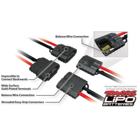 TRAXXAS Auto E-Revo 4WD 1/16 Monster Truck + Ładowarka USB-C 4A + Akumulator  (Niebieski/Czerwony)