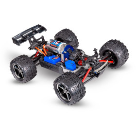 TRAXXAS Auto E-Revo 4WD 1/16 Monster Truck + Ładowarka USB-C 4A + Akumulator  (Niebieski/Czerwony)